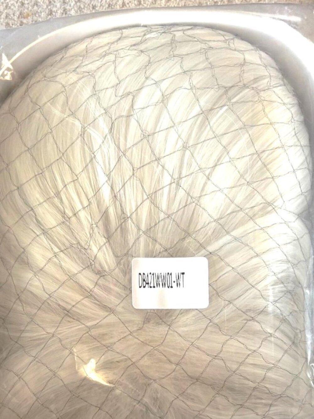 NWT Hair Topper‎ for Women w/Thinning Hair- Clip-In Synthetic -white